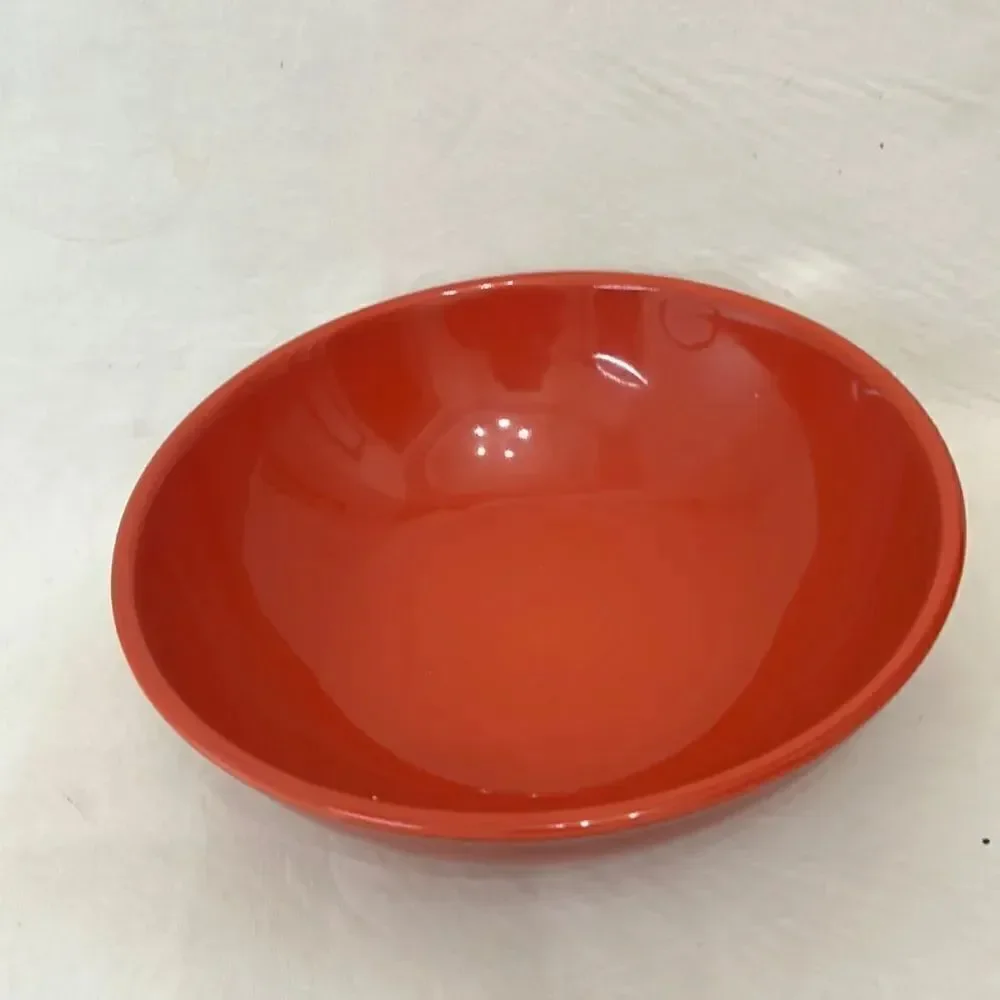 Syracuse China Co Bowl USA Pumpkin Cayenne Orange 2 Quart 3 In Tall 10 In Round